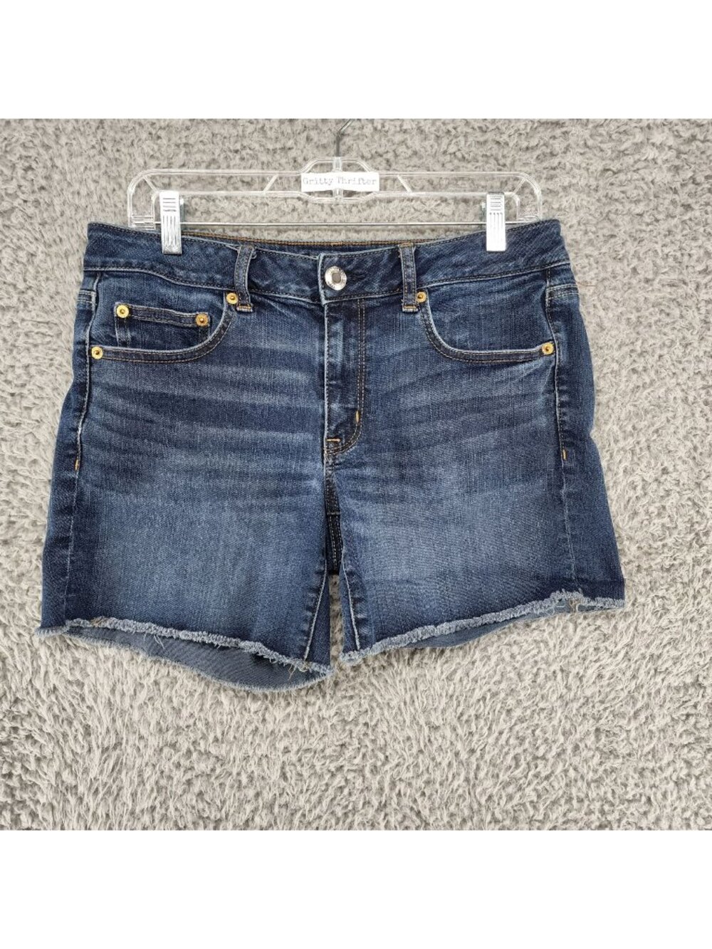 AEO Shorts Womens 6 Blue Boyfriend Stretch Denim Jorts*Read*